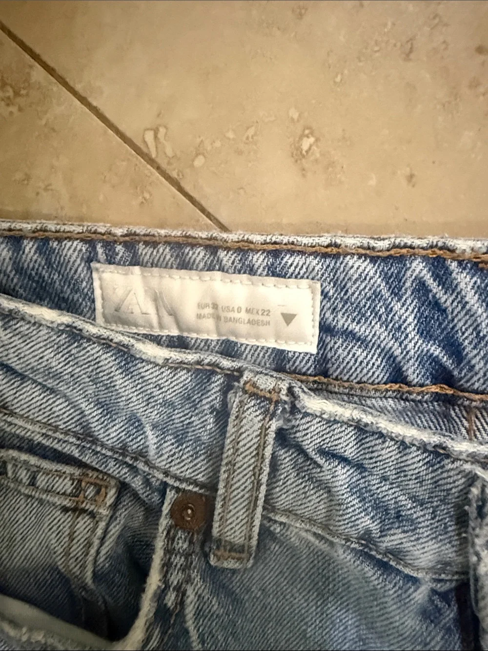 Zara Light Blue Wide-Leg High-Rise Jeans